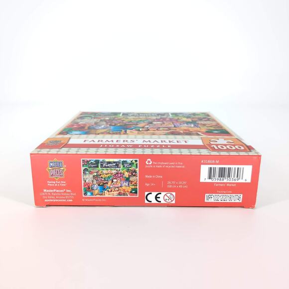 Master Pieces 1000 Piece "Farmers' Market" Jigsaw Puzzle - Good Used Condition - Picture 4 of 10